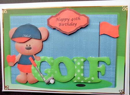 Golfing Teddy Bear by Mary Murphy