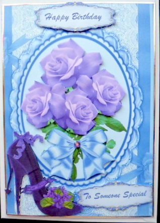Lovely Lilac Roses and Shoe by Mary Murphy