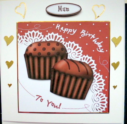 Birthday Chocolates Quick Card N 3D Decoupage by Mary Murphy