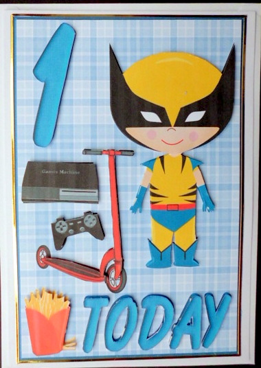 Children 1st Birthday Decoupage Topper by Mary Murphy