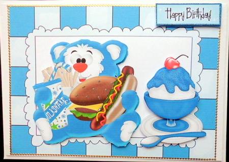 Oh Yum! Greedy Bear with Fast Food and Sundae by Mary Murphy