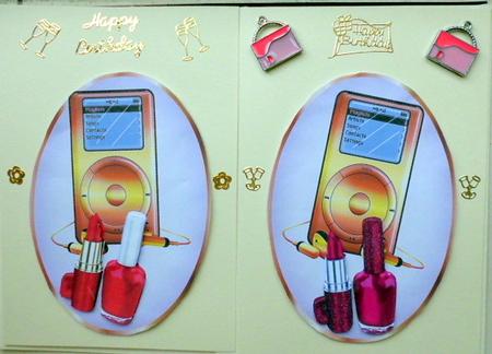 Gold Ladies Mp3 Player Toppers with Makeup by Mary Murphy