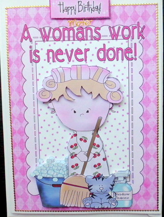 A Womans Work is Never Done Doing Some Housework by Mary Murphy