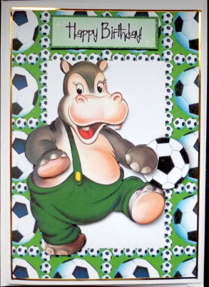 Hippo Playing Footie by Mary Murphy