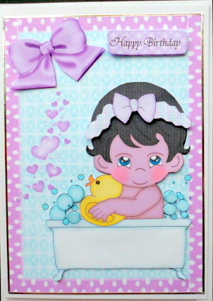 Little Girl Taking a Bath by Mary Murphy