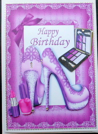 Pretty Ladies Pink Shoes with Makeup by Mary Murphy