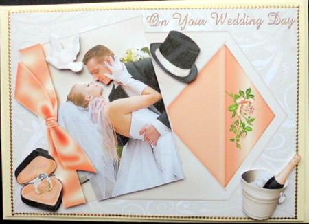 Wedding Day with Peach Bow and Envelope by Mary Murphy
