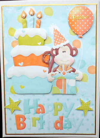 Lovely Happy Birthday Monkey by Mary Murphy