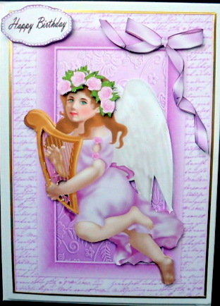 Lovely Cherub with Lilac Dress by Mary Murphy