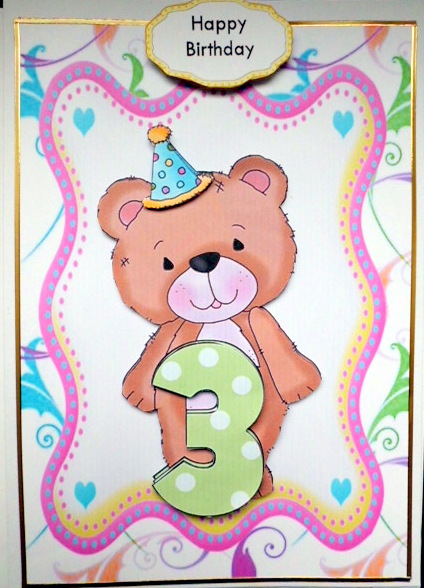 Happy 3rd Birthday Bear by Mary Murphy