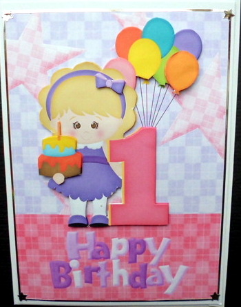 Happy 1st Birthday Girl by Mary Murphy