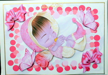 Faerie Baby with Butterflies and Bows in Bubbles Frame by Mary Murphy