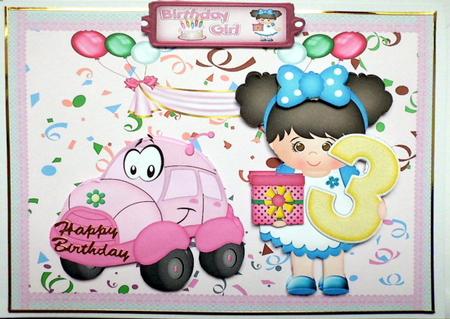 Happy 3rd Birthday ( Girl ) by Mary Murphy