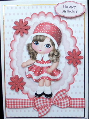 Lovely Little Girl in Red Dress by Mary Murphy