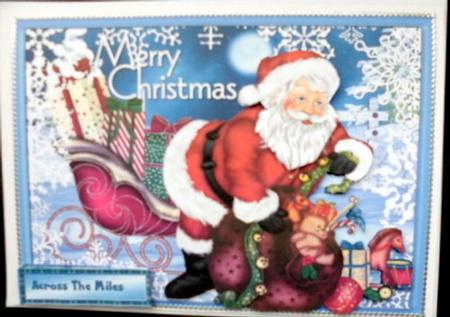 Santa Fillilng His Sack by Mary Murphy