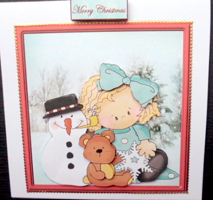 Snowman and His Friends Card and Decoupage by Mary Murphy