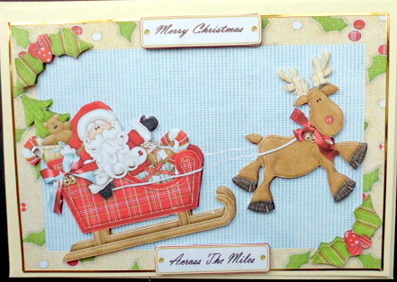 Santa & His Reindeer Guiding the Way by Mary Murphy