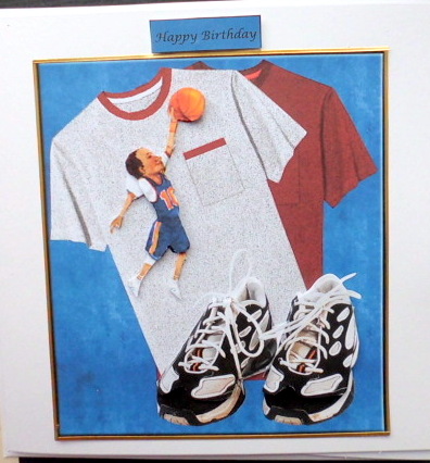 Ball in the Pocket T-shirt & Trainers & Decoupage by Mary Murphy