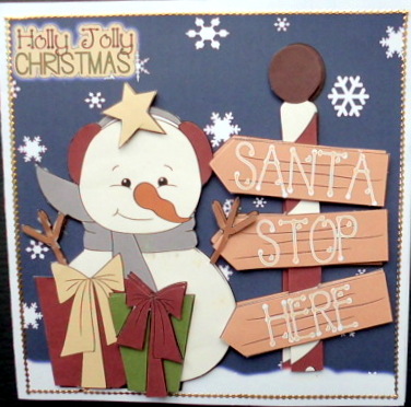 Signpost Snowman 6 x 6 Step by Step Card by Mary Murphy