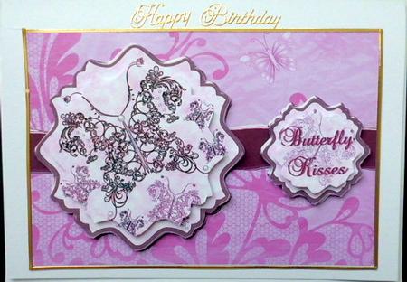 Butterfly Kisses Ornate Mat Double Pyramid by Mary Murphy