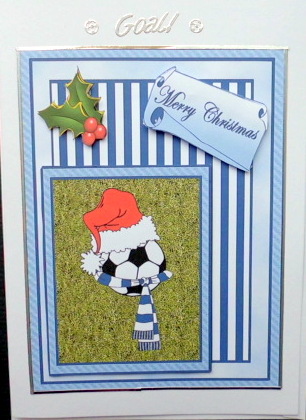 Christmas Football (blue) by Mary Murphy