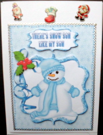 There's Snow Son Like Our Son Christmas Quick Card by Mary Murphy