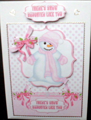 There's Snow Daughter Like You Christmas Quick Card by Mary Murphy