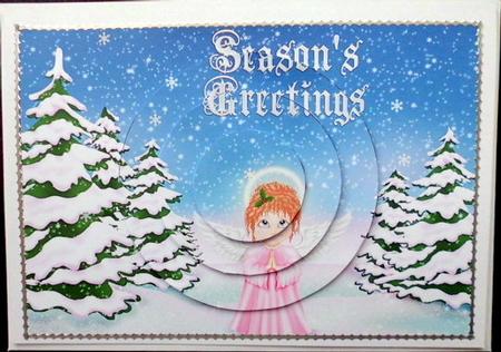 Christmas Angel Circle Pyramage by Mary Murphy