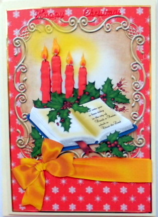 Open Book with Candles by Mary Murphy