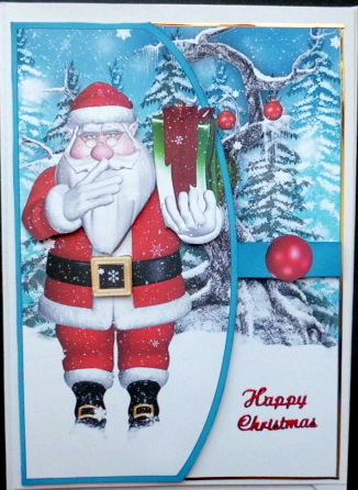 Santa *shh* Envelope Greeting Card by Mary Murphy