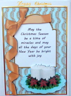 Traditional Christmas - Candles and Ribbon by Mary Murphy