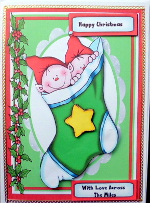 Cute Christmas Stocking Elves by Mary Murphy