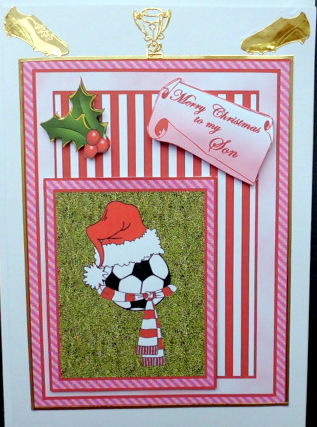 Christmas Football (red) by Mary Murphy