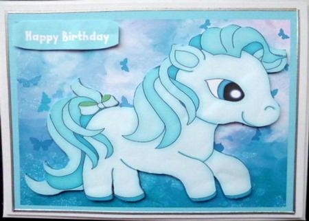 Lovely Blue Birthday Pony by Mary Murphy