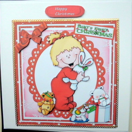 Lovely Baby Girls First Christmas  by Mary Murphy
