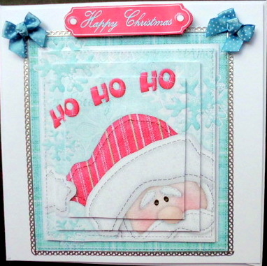 Lovely Ho Ho Ho Santa Pyramid by Mary Murphy