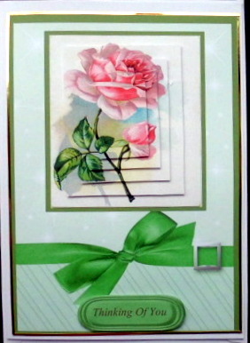 Beautiful Pink Roses on Green by Mary Murphy
