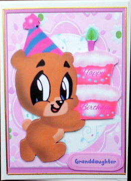 Happy Little Birthday Girl Bear. by Mary Murphy