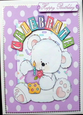 Celebrate Birthday Polar Bear with Cupcake by Mary Murphy