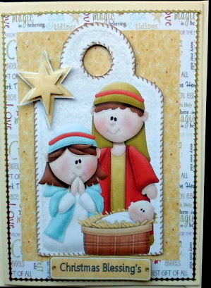 Mary, Joseph & Baby Jesus by Mary Murphy