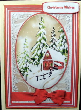 A5 Lovely Snow Coverd House in the Hills  by Mary Murphy