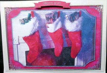 Christmas Stockings Watercolour Quick Card by Mary Murphy