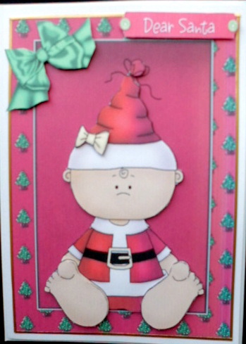 Baby Santa in Red Costume by Mary Murphy