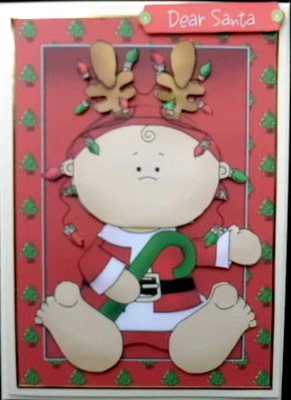 Santa Baby with Christmas Lights by Mary Murphy