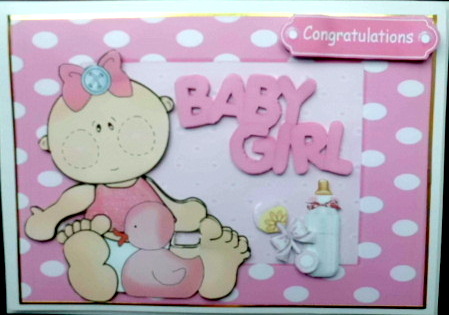 Baby Girl with Pink Duck by Mary Murphy