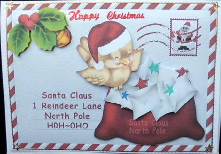 Letter to Santa with Robin and Mail Bag by Mary Murphy