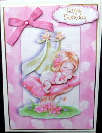 Lovely Little Girl Snoozing on a Toad Stool by Mary Murphy