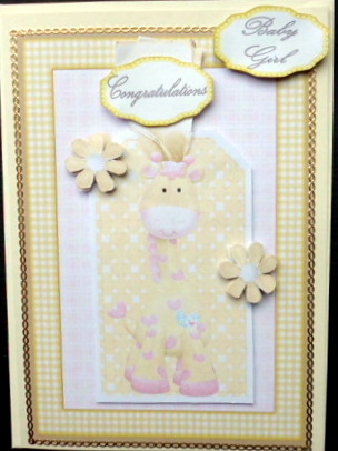 Pink & Yellow Giraffe by Mary Murphy