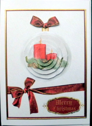 Christmas Pyramid Bauble with Red Candles by Mary Murphy