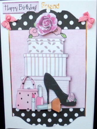 Shoes & Handbag with Gifts in Polkadot Frame by Mary Murphy